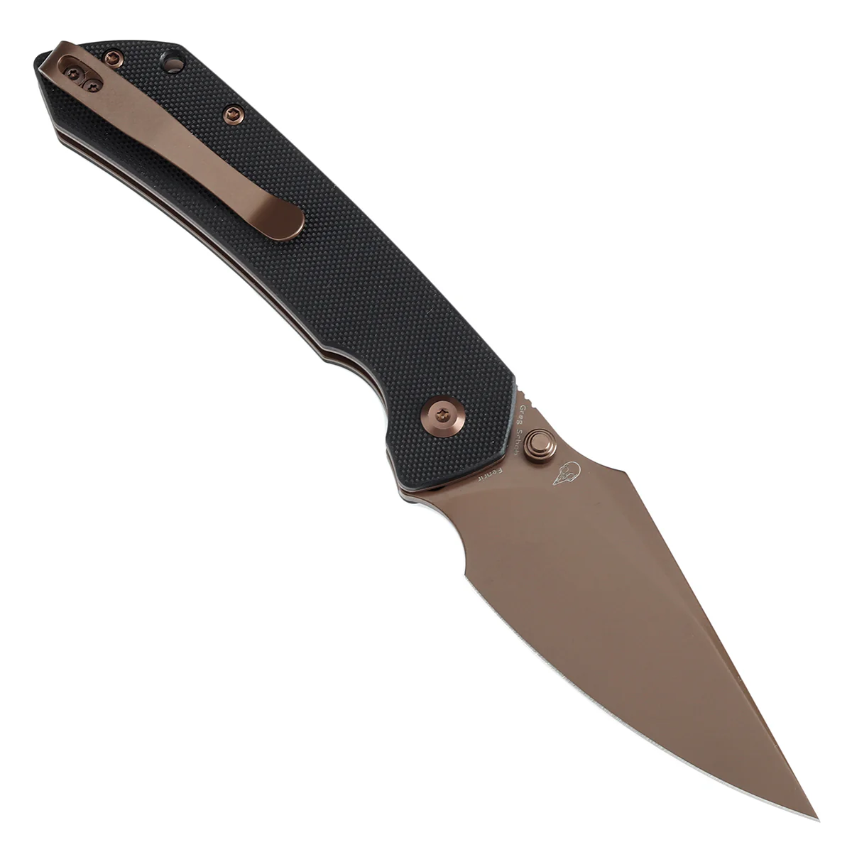 BladeHQ Exclusive Tenable Fenrir Button Lock Knife Black G-10 (3.4" Rose Gold 14C28N) T1034F2 - Image 8