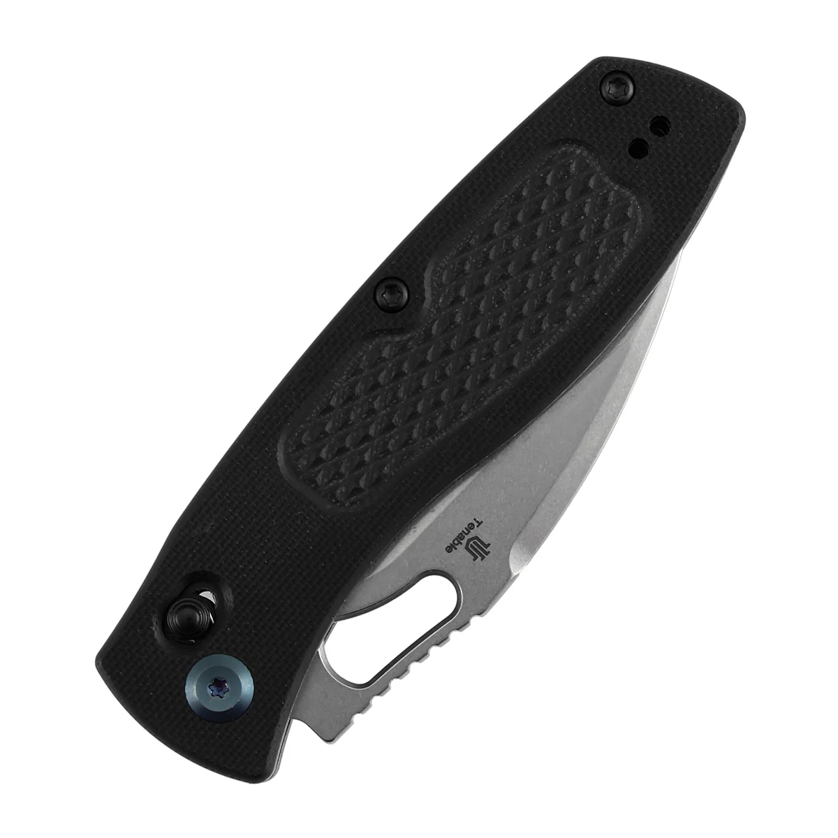 Heron Crossbar Lock Folding Knife - 3.13" Nitro V Blade | Black G10 Handle with Diamond Pattern | Johan Jordaan- B2124V4 - Image 6