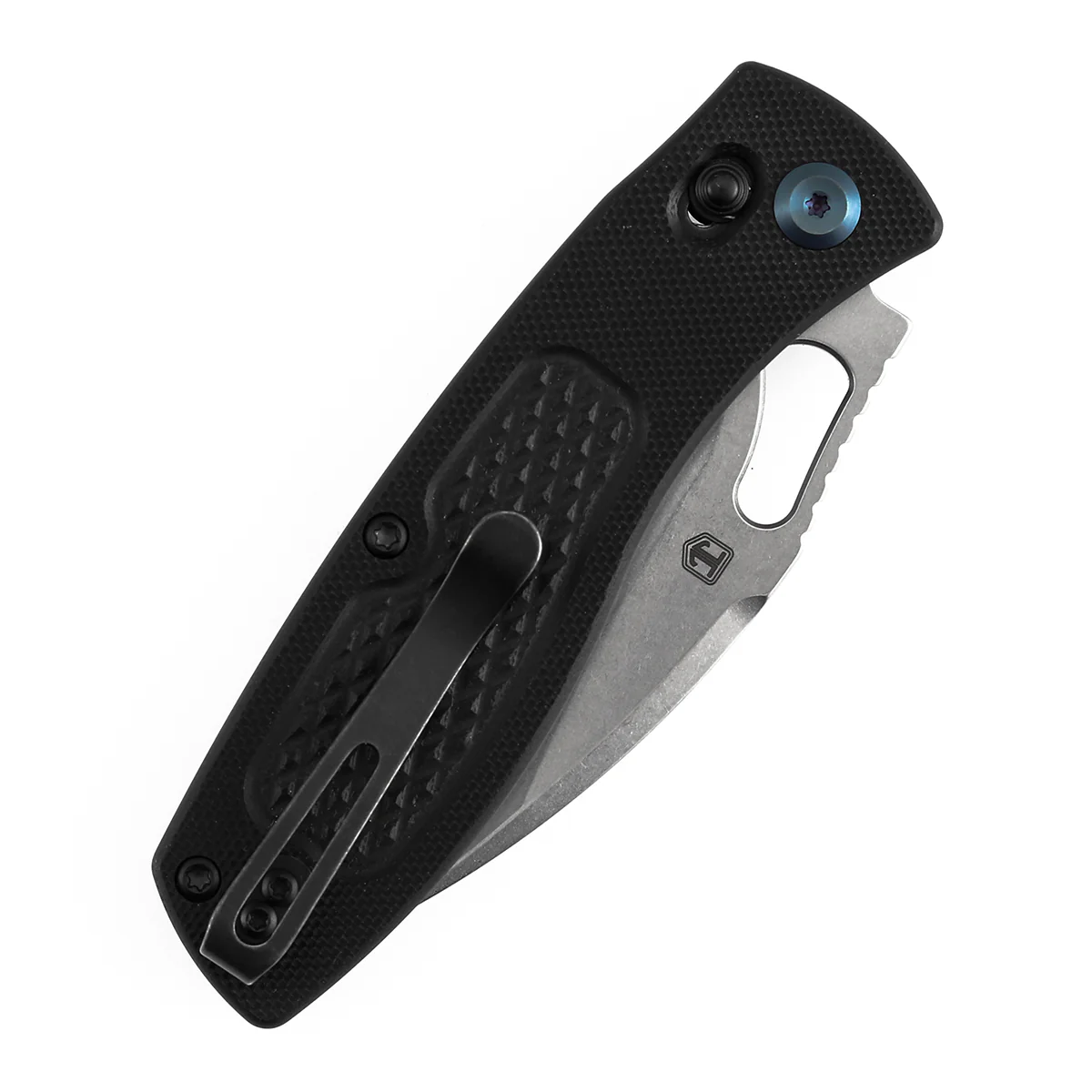 Heron Crossbar Lock Folding Knife - 3.13" Nitro V Blade | Black G10 Handle with Diamond Pattern | Johan Jordaan- B2124V4 - Image 7