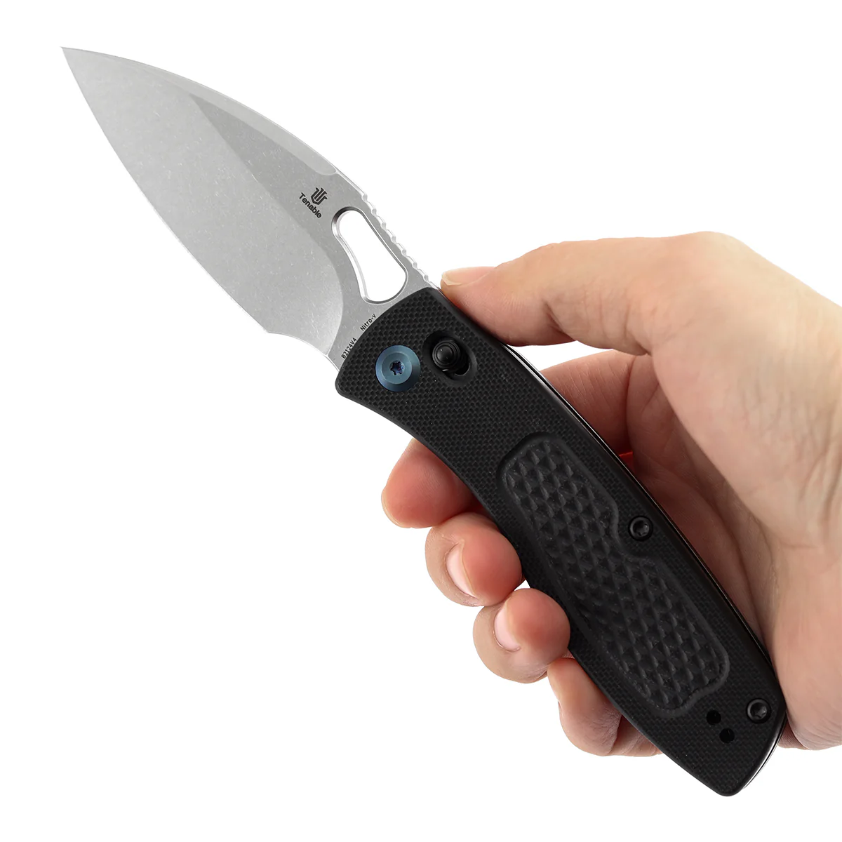 Heron Crossbar Lock Folding Knife - 3.13" Nitro V Blade | Black G10 Handle with Diamond Pattern | Johan Jordaan- B2124V4 - Image 9