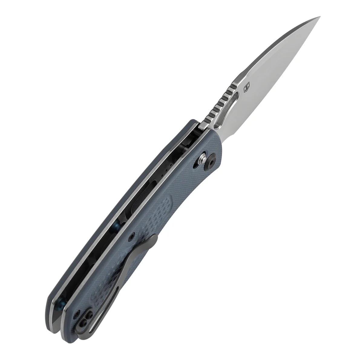 Heron Crossbar Lock Folding Knife - 3.13" Nitro V Blade | Gray G10 Handle with Diamond Pattern| Johan Jordaan - B2124V6 - Image 5