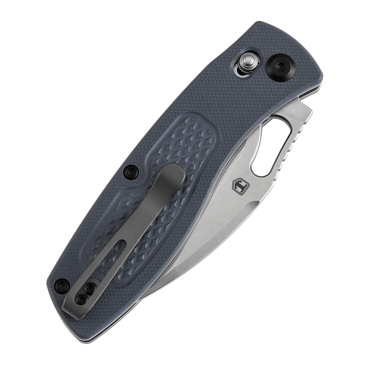 Heron Crossbar Lock Folding Knife - 3.13" Nitro V Blade | Gray G10 Handle with Diamond Pattern| Johan Jordaan - B2124V6 - Image 7