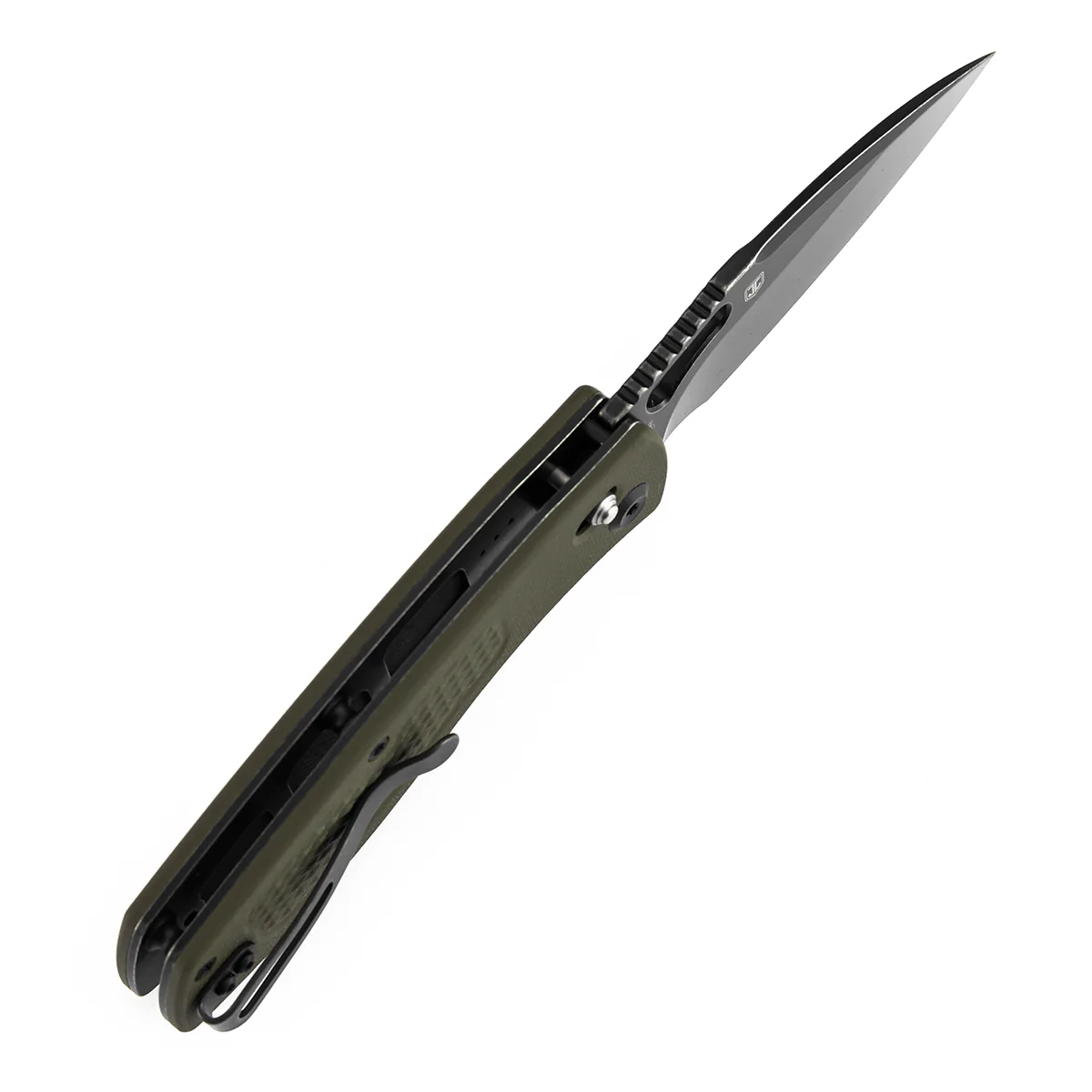 Heron Crossbar Lock Folding Knife - 3.13" Nitro V Blade| Olive Green G10 Handle with Diamond Pattern| Johan Jordaan - B2124V5 - Image 5