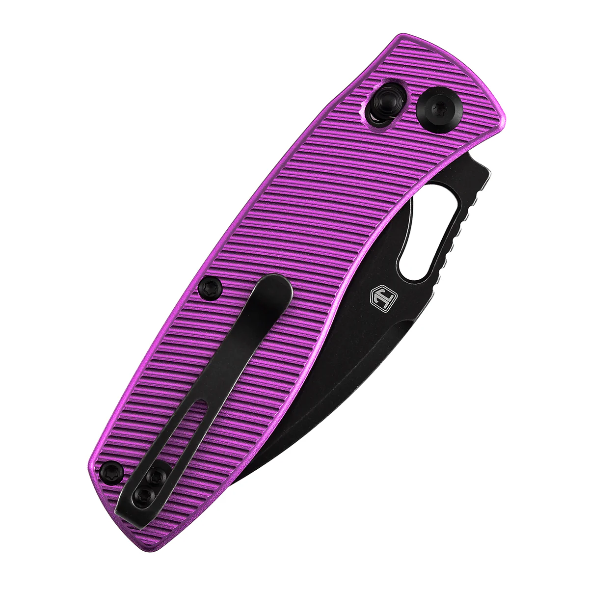 Heron Crossbar Lock Folding Knife - 3.13" Nitro-V Blade | Purple Aluminum Handle | Johan Jordaan- B2124V1 - Image 7
