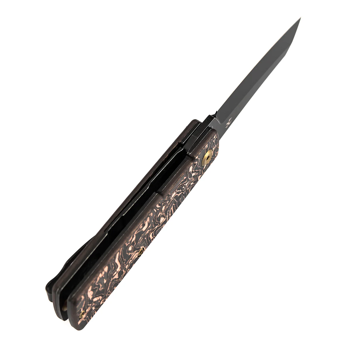 KANSEPT Higonokami | Liner Lock | 3.02'' 154CM Blade | Copper Carbon FIber Handle | Goran mihajlovic Design | T2135A2 - Image 4