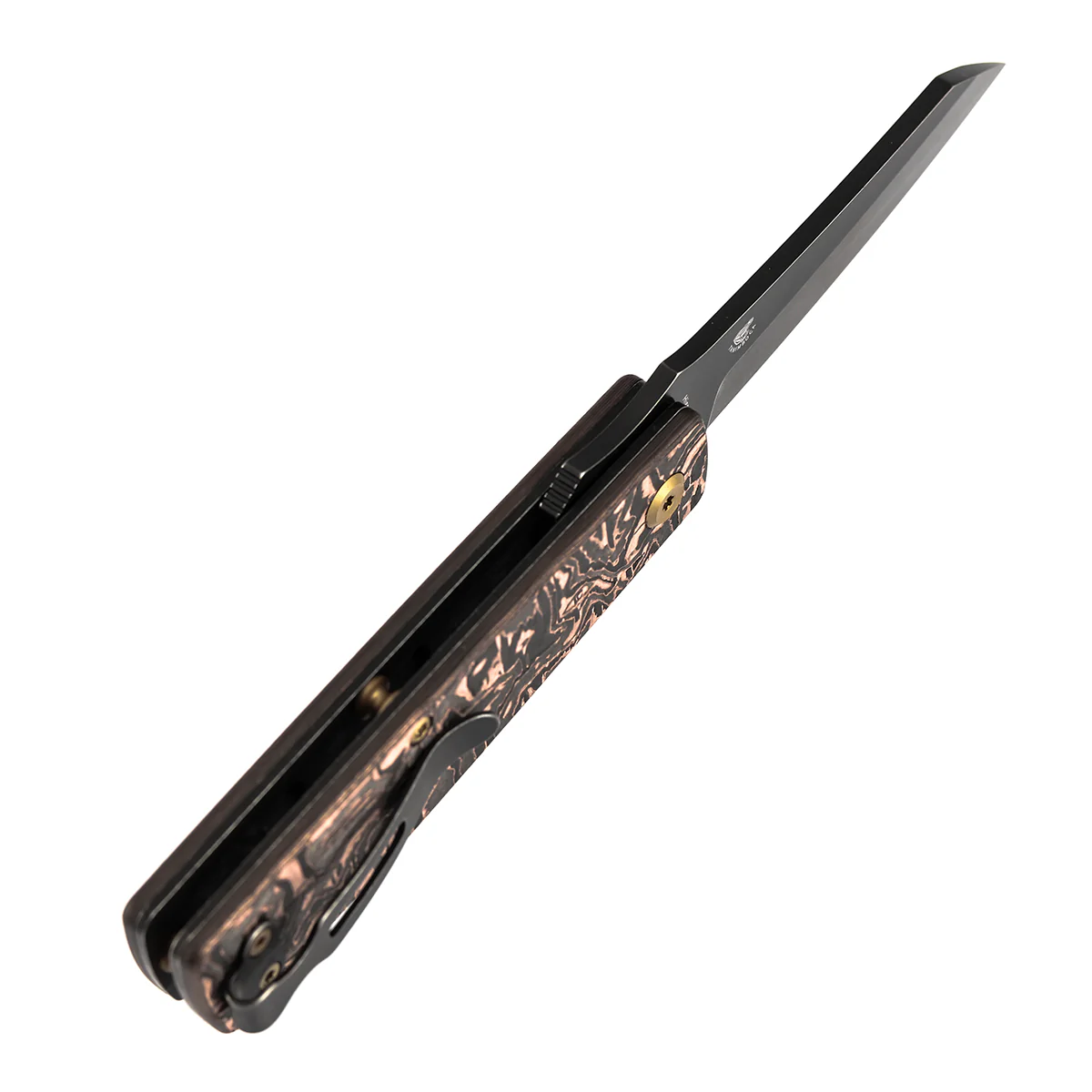 KANSEPT Higonokami | Liner Lock | 3.02'' 154CM Blade | Copper Carbon FIber Handle | Goran mihajlovic Design | T2135A2 - Image 5