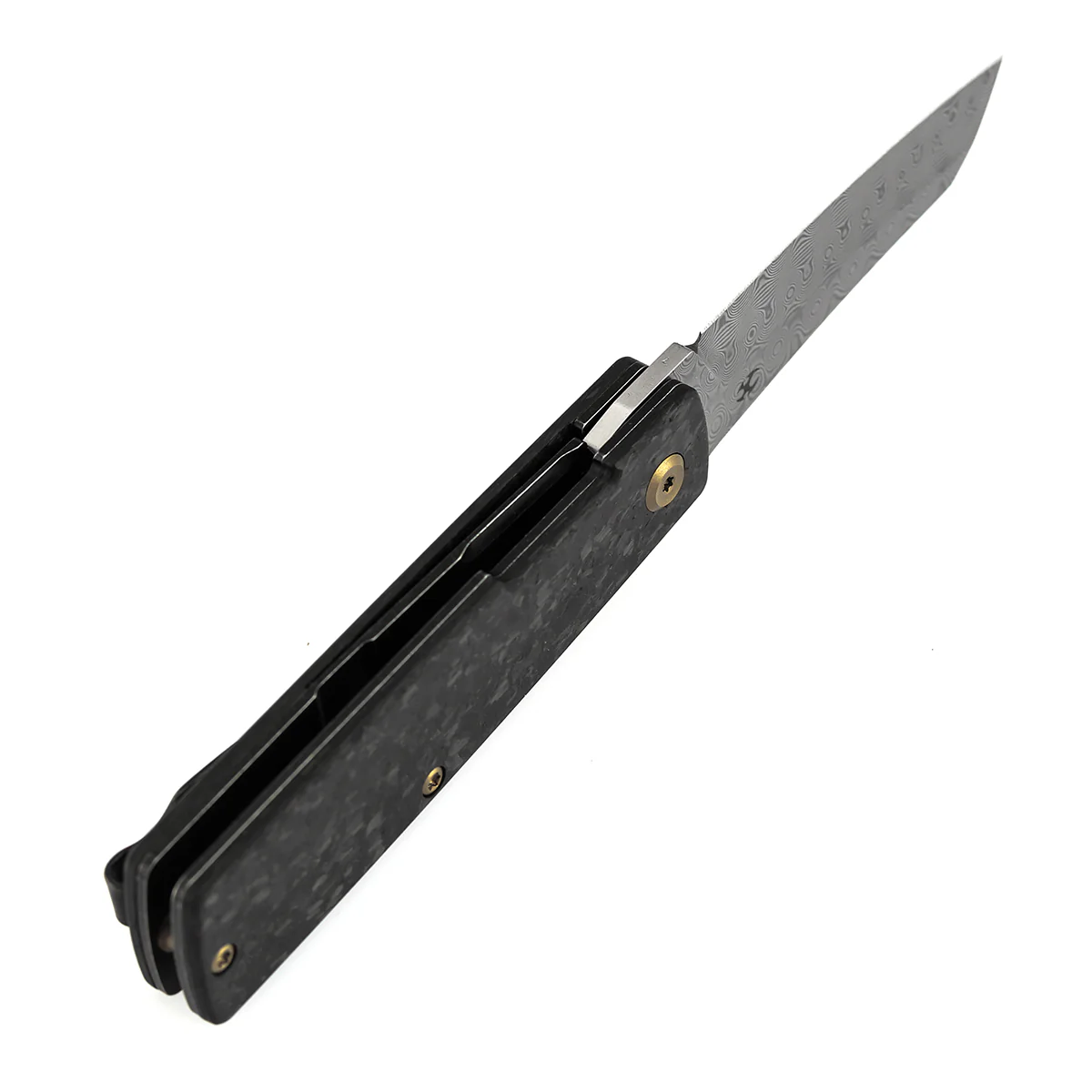KANSEPT Higonokami | Liner Lock | 3.02'' Damascus Blade | Shred Carbon FIber Handle | Goran mihajlovic Design | T2135A1 - Image 4