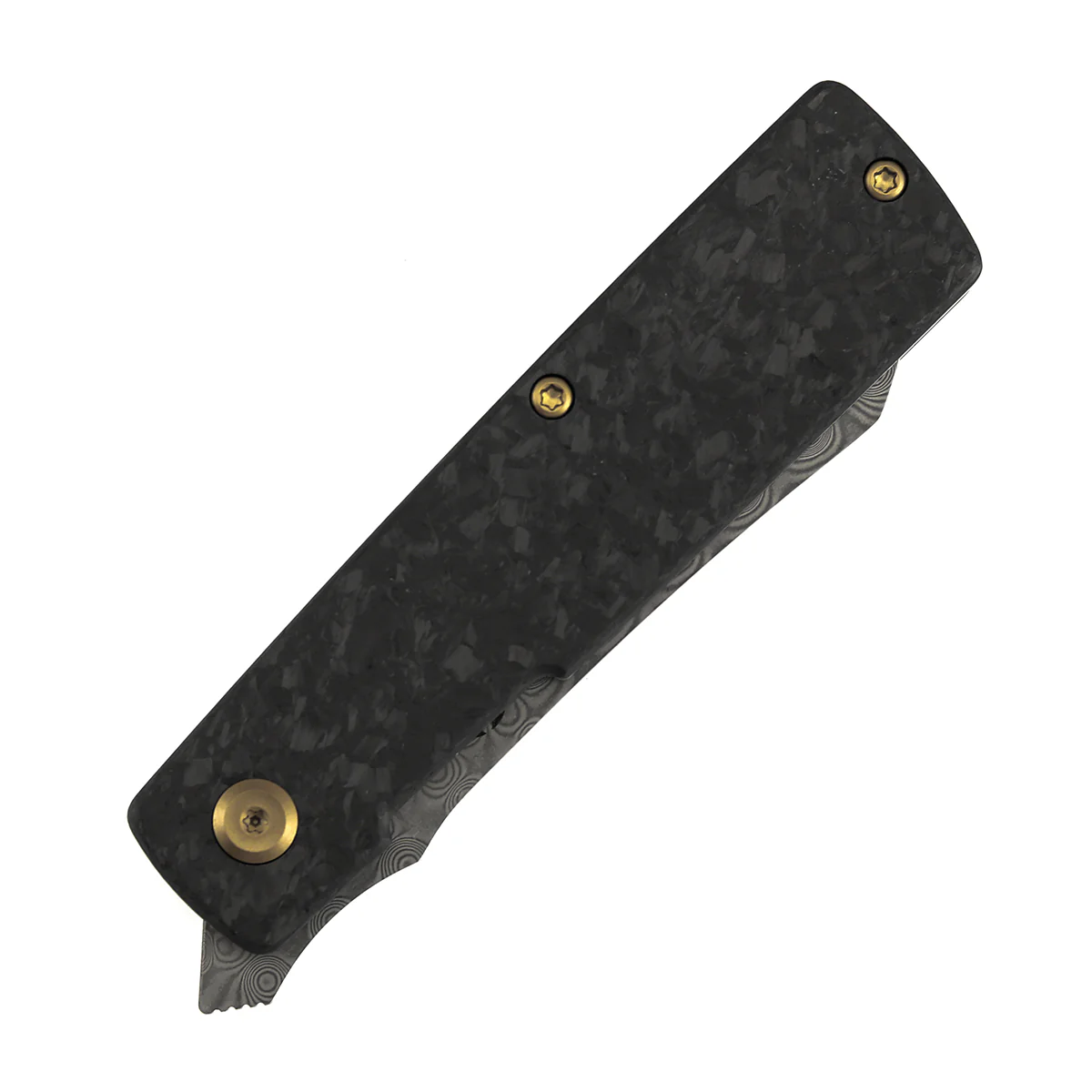 KANSEPT Higonokami | Liner Lock | 3.02'' Damascus Blade | Shred Carbon FIber Handle | Goran mihajlovic Design | T2135A1 - Image 6