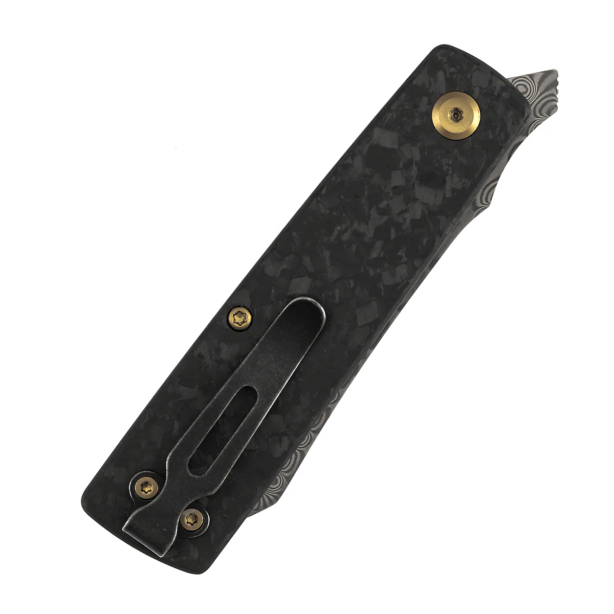 KANSEPT Higonokami | Liner Lock | 3.02'' Damascus Blade | Shred Carbon FIber Handle | Goran mihajlovic Design | T2135A1 - Image 7