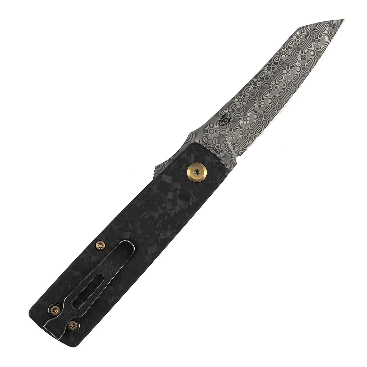KANSEPT Higonokami | Liner Lock | 3.02'' Damascus Blade | Shred Carbon FIber Handle | Goran mihajlovic Design | T2135A1 - Image 8