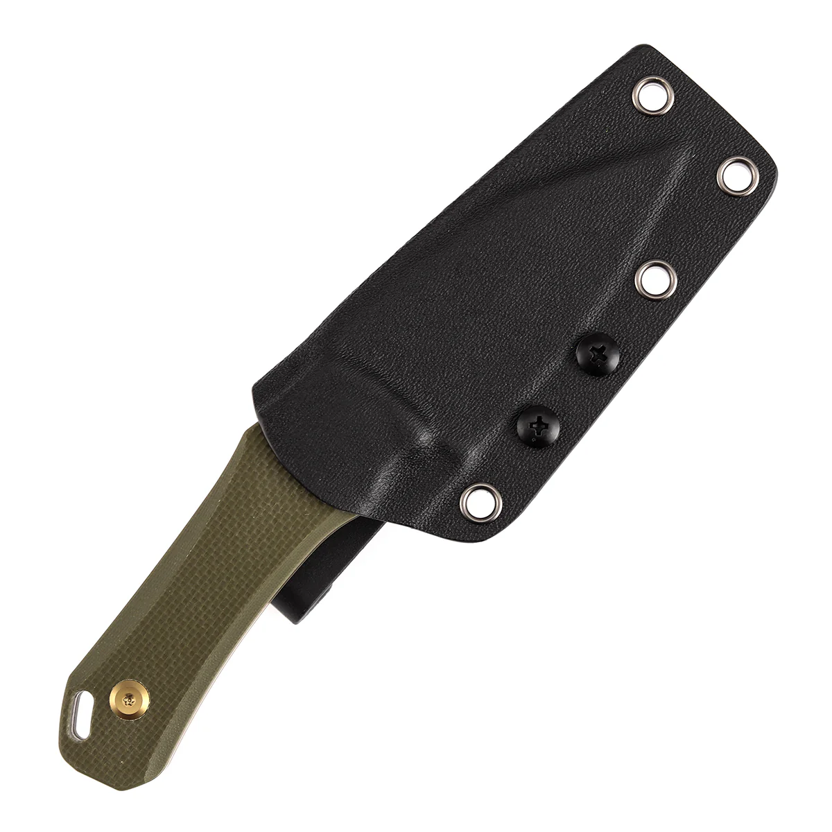 Tenable Loki Fixed Blade Knife | 2.99" Rose Gold D2 Blade | Olive Green G10 Handle | Steven Dunnuck Design | G1058A3 - Image 3