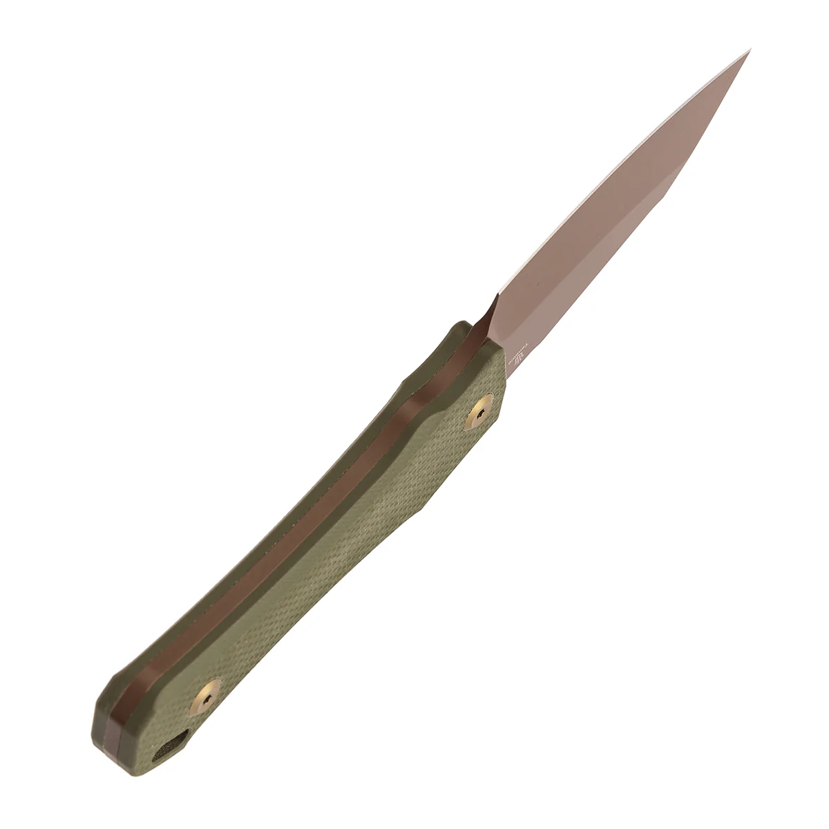 Tenable Loki Fixed Blade Knife | 2.99" Rose Gold D2 Blade | Olive Green G10 Handle | Steven Dunnuck Design | G1058A3 - Image 6