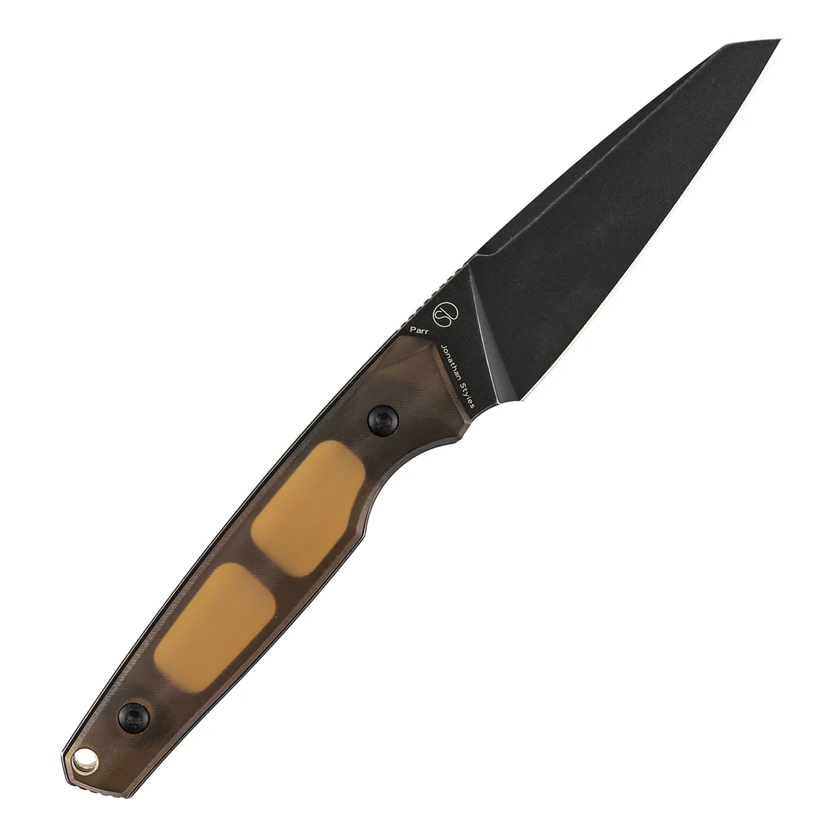 Tenable Parr Fixed Blade Knife |2.87'' Blackwash 14C28N Blade | Amber PEI Handle | Jonathan Styles-G011B6 - Image 5