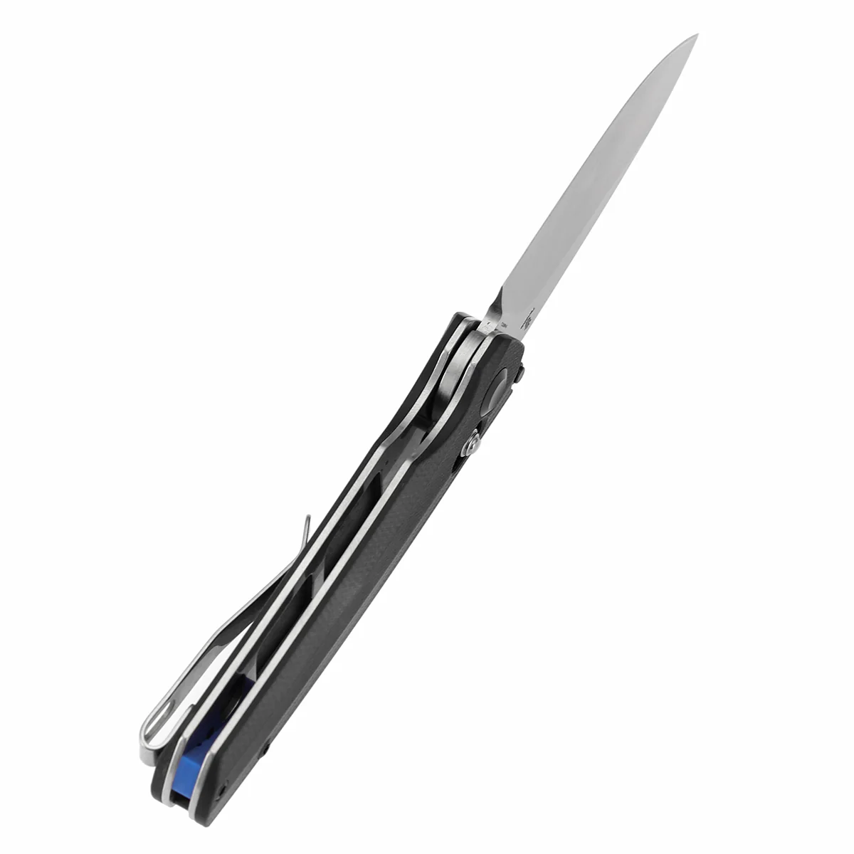 Tenable Raven Cross Bar Lock Folding Knife | 3.14" Stonewashed 14C28N Blade | Black G10 Handle |  Black Bird Blades Design - T2109V4 - Image 4