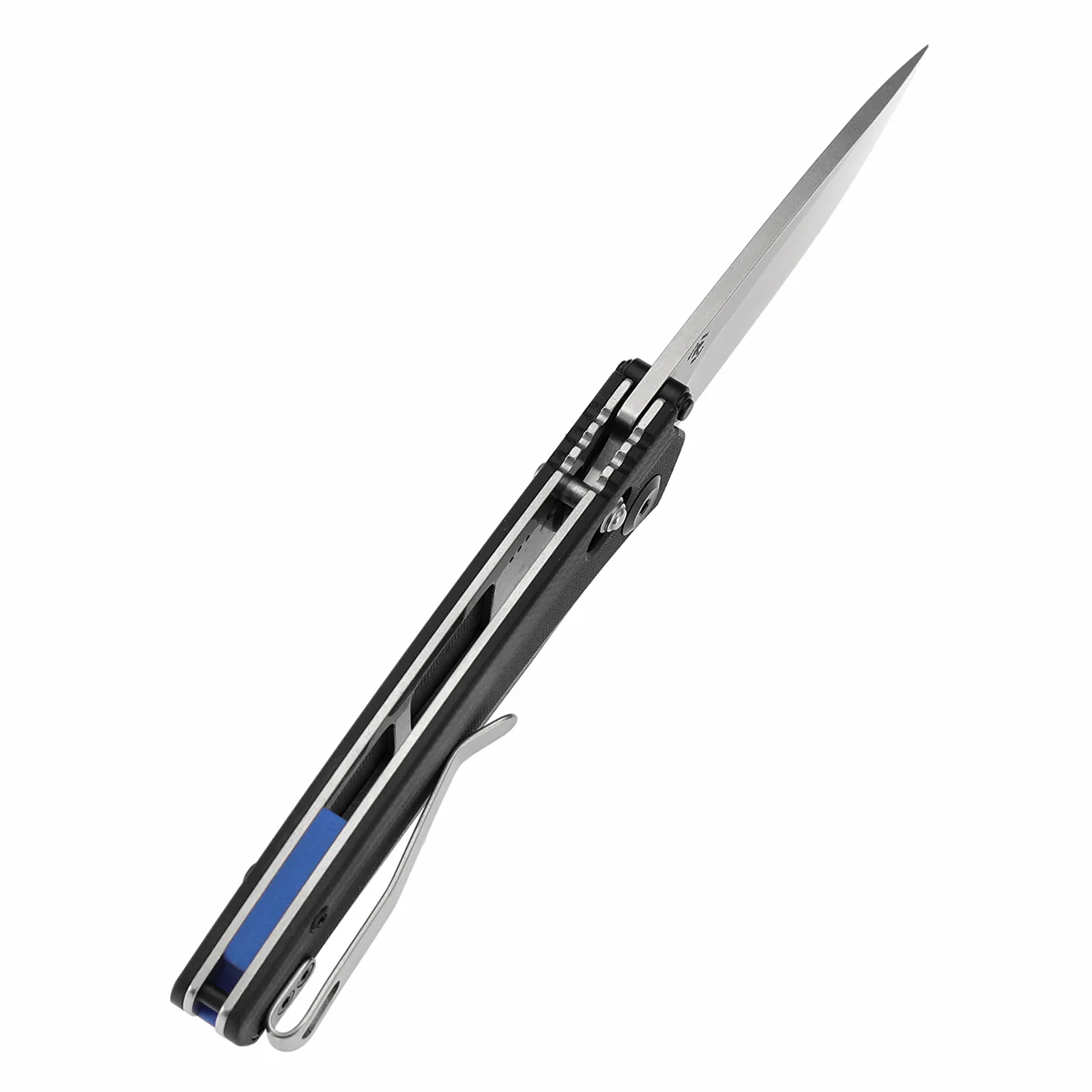 Tenable Raven Cross Bar Lock Folding Knife | 3.14" Stonewashed 14C28N Blade | Black G10 Handle |  Black Bird Blades Design - T2109V4 - Image 5