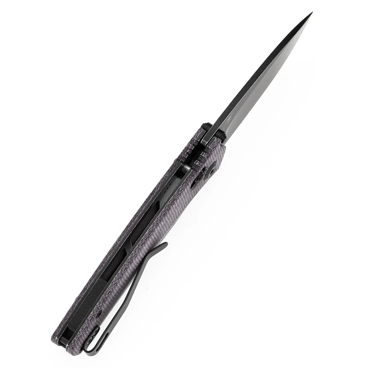 Tenable Raven Cross Bar Lock Folding Knife | 3.14" Blackwash 14C28N Blade | Purple Micarta Handle |  Black Bird Blades Design -T2109V7 - Image 5