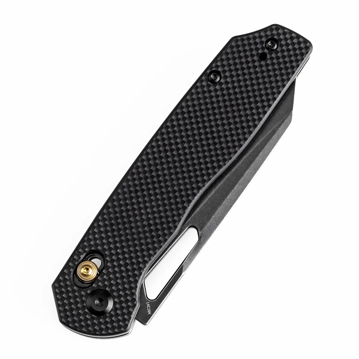 Tenable Shard |Cross Bar Lock Folding Knife | 3.47'' Blackwash 14C28N Blade | Black G10 Handle | Kim Ning Design | T1006V1 - Image 6