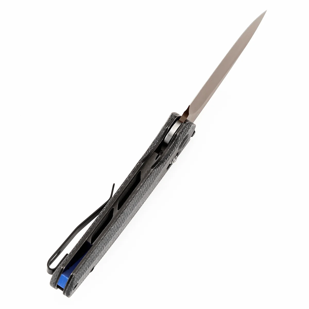 Tenable Raven Cross Bar Lock Folding Knife | 3.14" Rose Gold Coated 14C28N Blade| Black Micarta Handle | Black Bird Blades Design - T2109V6 - Image 4