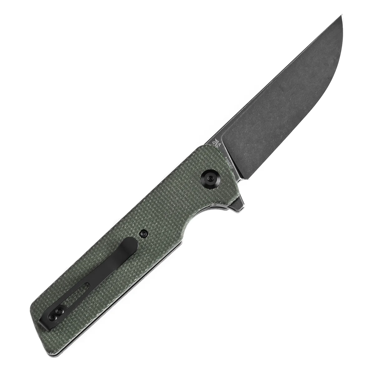 Tenable Anomaly Folding Knife Green Micarta Handle (3.14'' Blackwash Nitro-V Blade) Pinkerton Knives Design-T2038A2 - Image 9