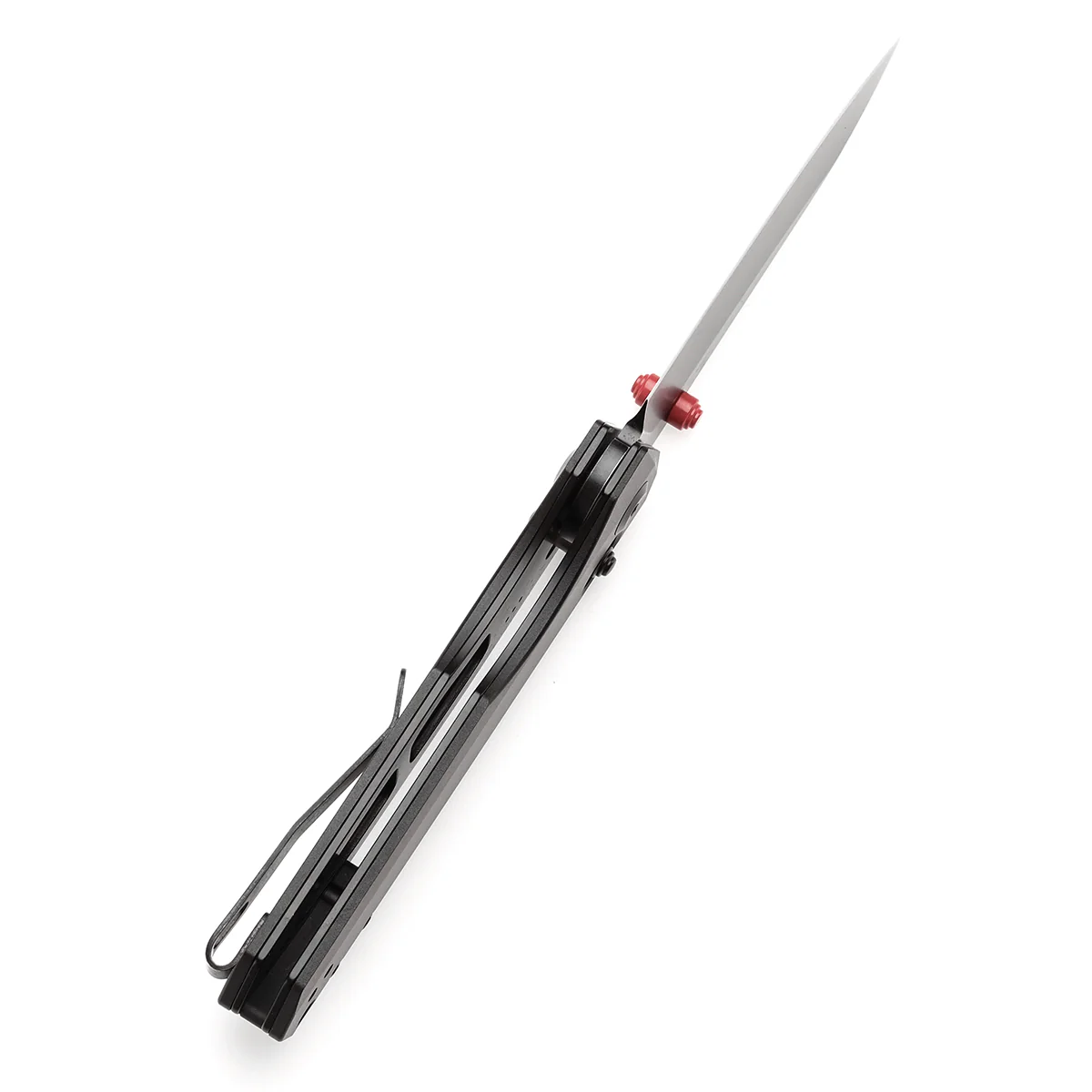 Tenable Beaver Cross Bar Lock Folding Knife Black Anodized Aluminum Handle (3.44'' Blackwash Nitro-V Blade) Kim Ning Design-T1105V5 - Image 4