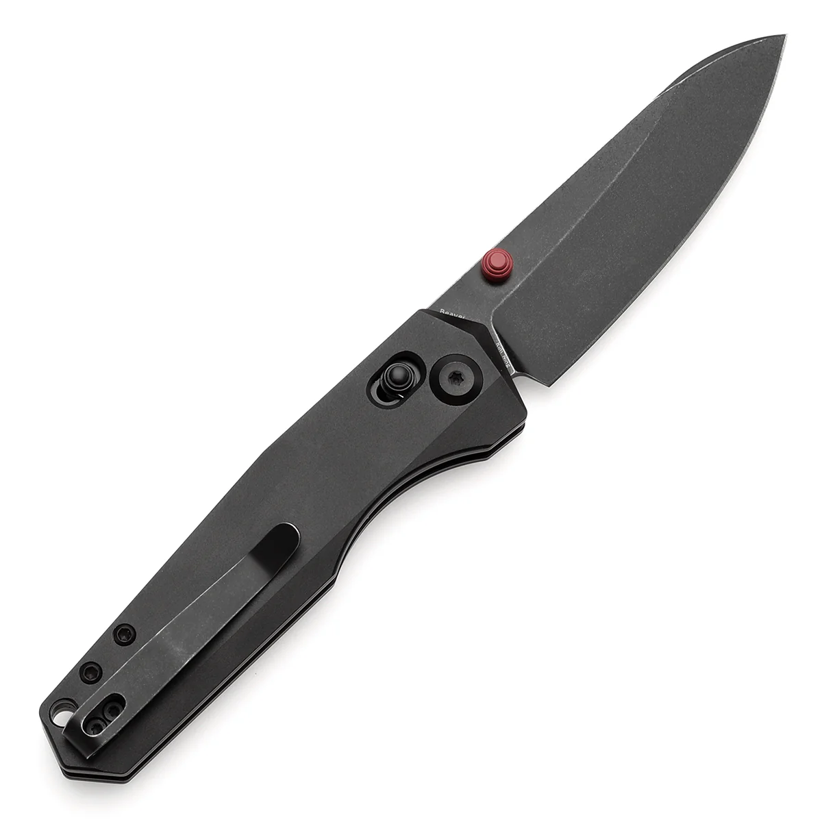 Tenable Beaver Cross Bar Lock Folding Knife Black Anodized Aluminum Handle (3.44'' Blackwash Nitro-V Blade) Kim Ning Design-T1105V5 - Image 8