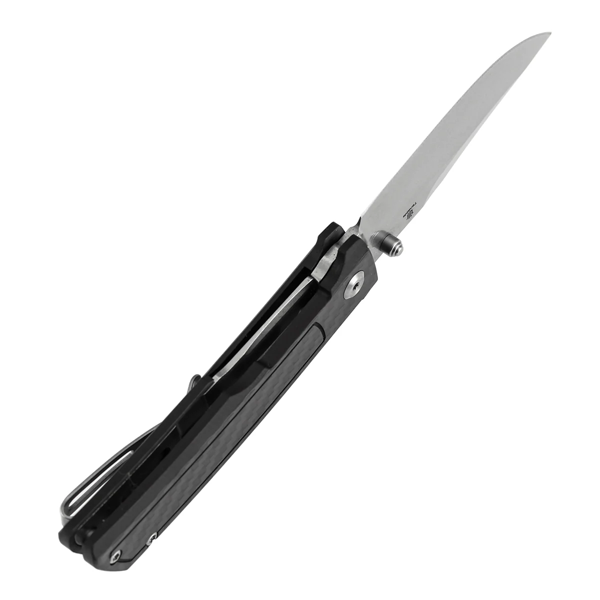 Tenable Bison Folding Knife | 3.24'' Stonewashed Nitro V Blade | Twill Carbon FIber & G10 Handle | Ray Laconico Knives Design | B2108A4 - Image 4