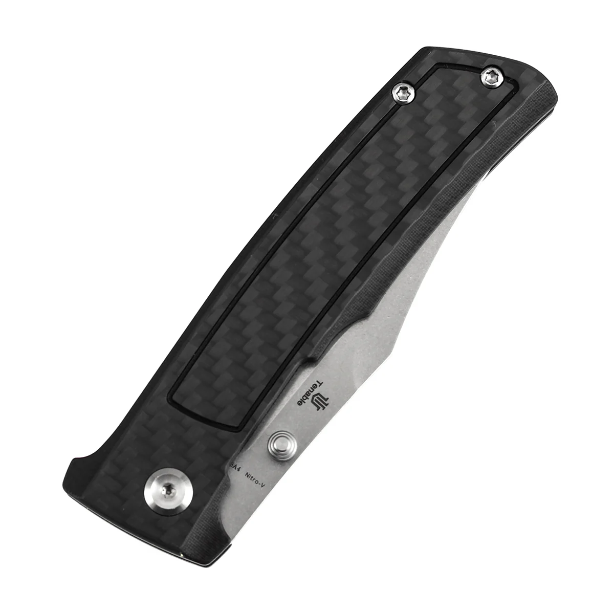 Tenable Bison Folding Knife | 3.24'' Stonewashed Nitro V Blade | Twill Carbon FIber & G10 Handle | Ray Laconico Knives Design | B2108A4 - Image 6