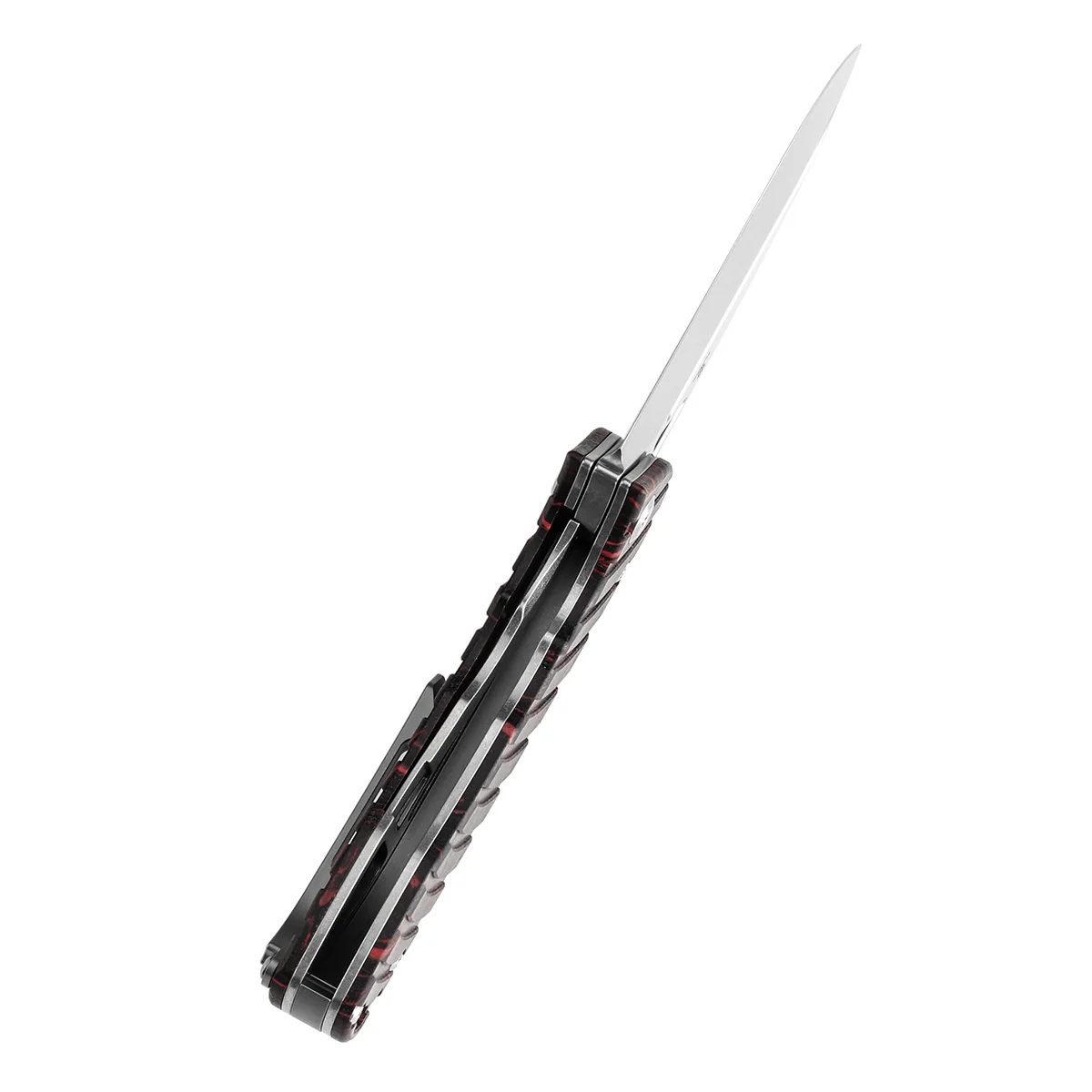 Tenable Bömbur Folding Knife Black and Red G-mascus Handle (3.53'' Stonewashed D2 Blade) Midgards Messer Design--T1054C1 - Image 5