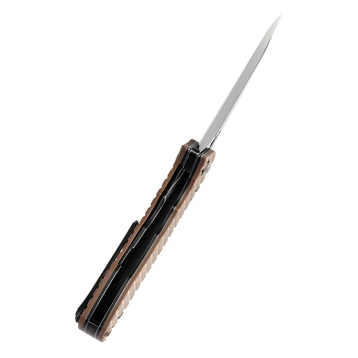 Tenable Bömbur Folding Knife Brown G10 with Frag Pattern Handle (3.53'' Blackwash D2 Blade) Midgards Messer Design--T1054A2 - Image 5