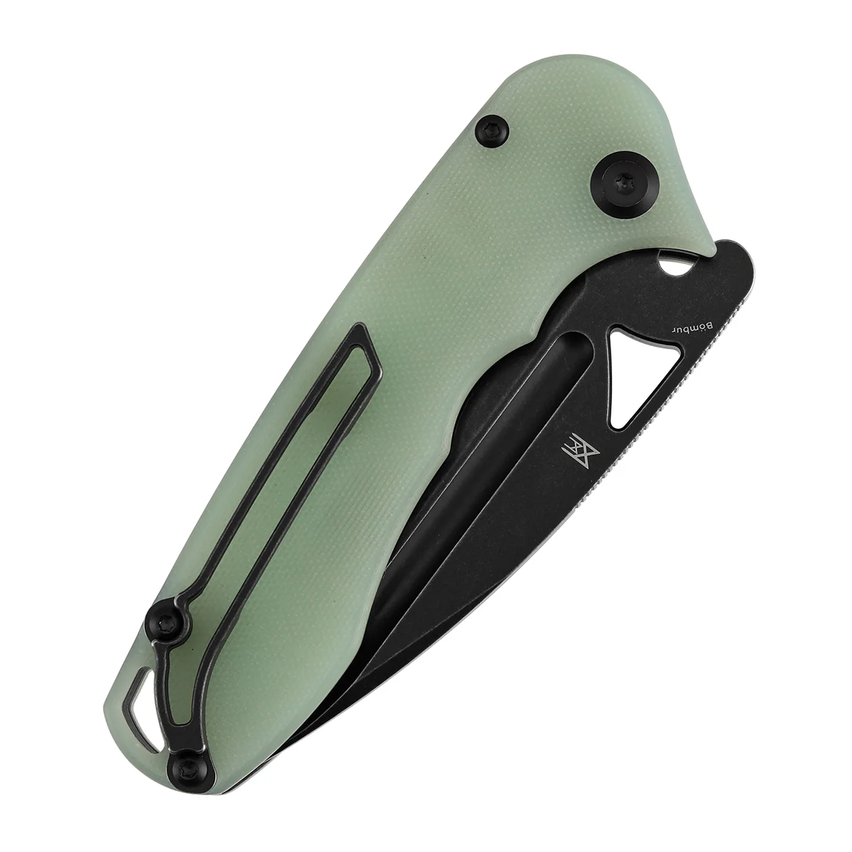 Tenable Bömbur Folding Knife Jade G10 Handle (3.53'' Blackwashed D2 Blade) Midgards Messer Design--T1054A8 - Image 7