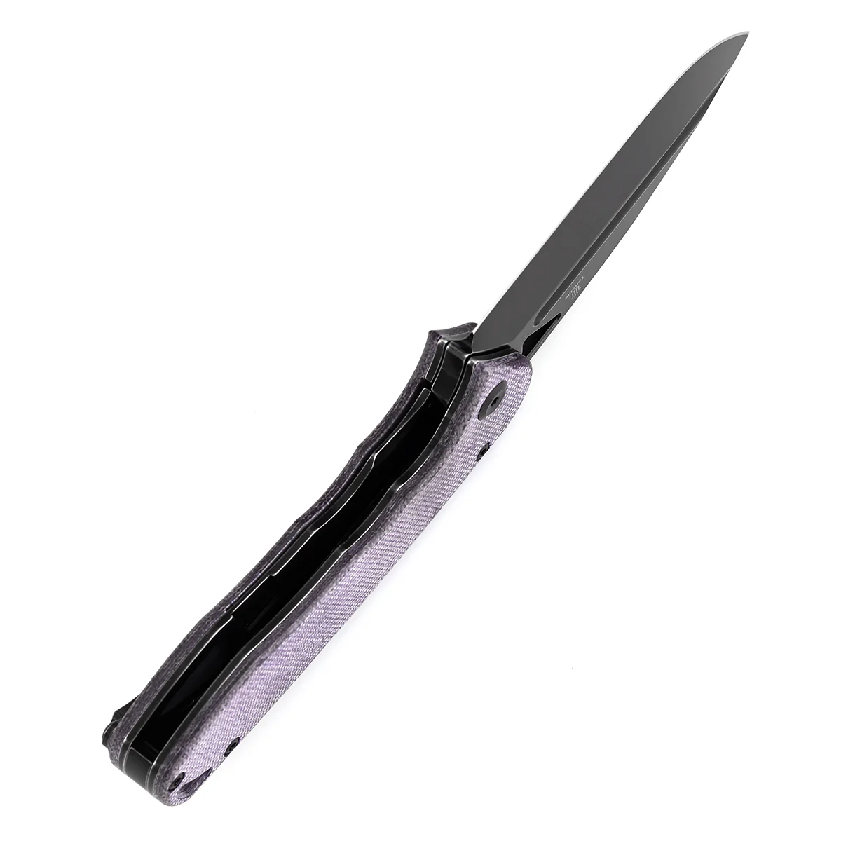 Tenable Bömbur Folding Knife Purple Micarta Handle (3.53'' Blackwashed D2 Blade) Midgards Messer Design--T1054A6 - Image 4