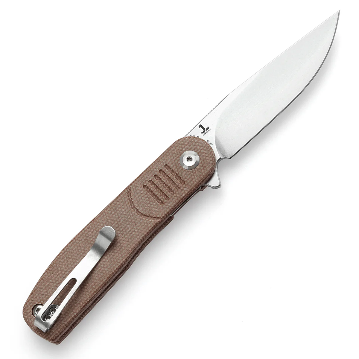 Tenable Einar Folding Knife Brown Micarta Handle (3.13'' Stonewashed Nitro-V Blade) Justin Lundquist Design-T2072A5 - Image 8