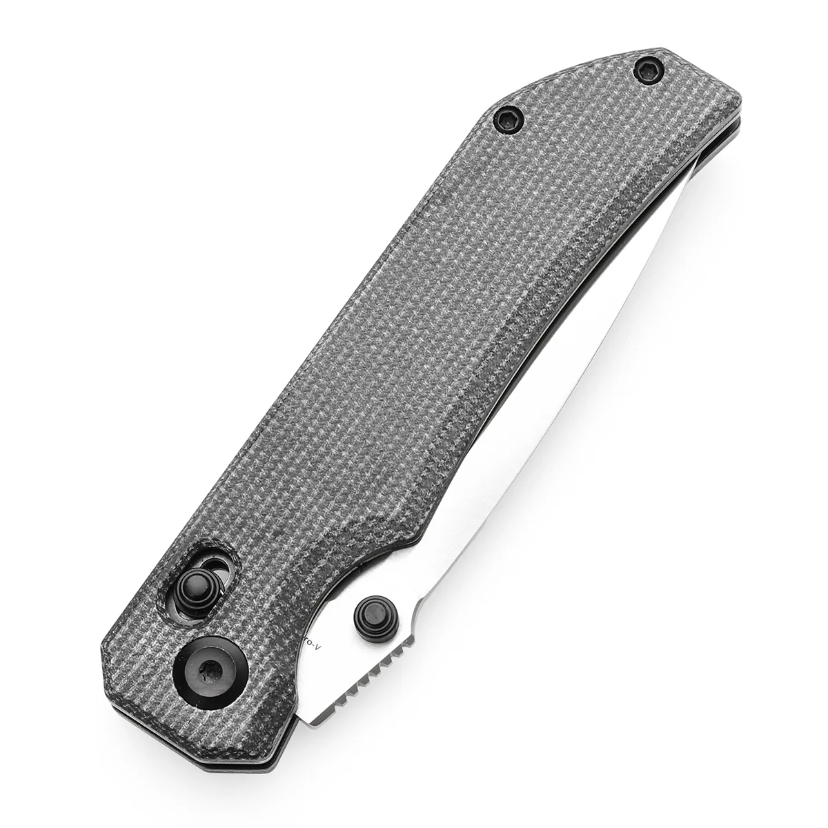 Tenable Eaglestrike Cross Bar Lock Folding Knife Black Micarta Handle (3.73'' Satin Nitro-V Blade) James Lowe Design-T1095V1 - Image 6