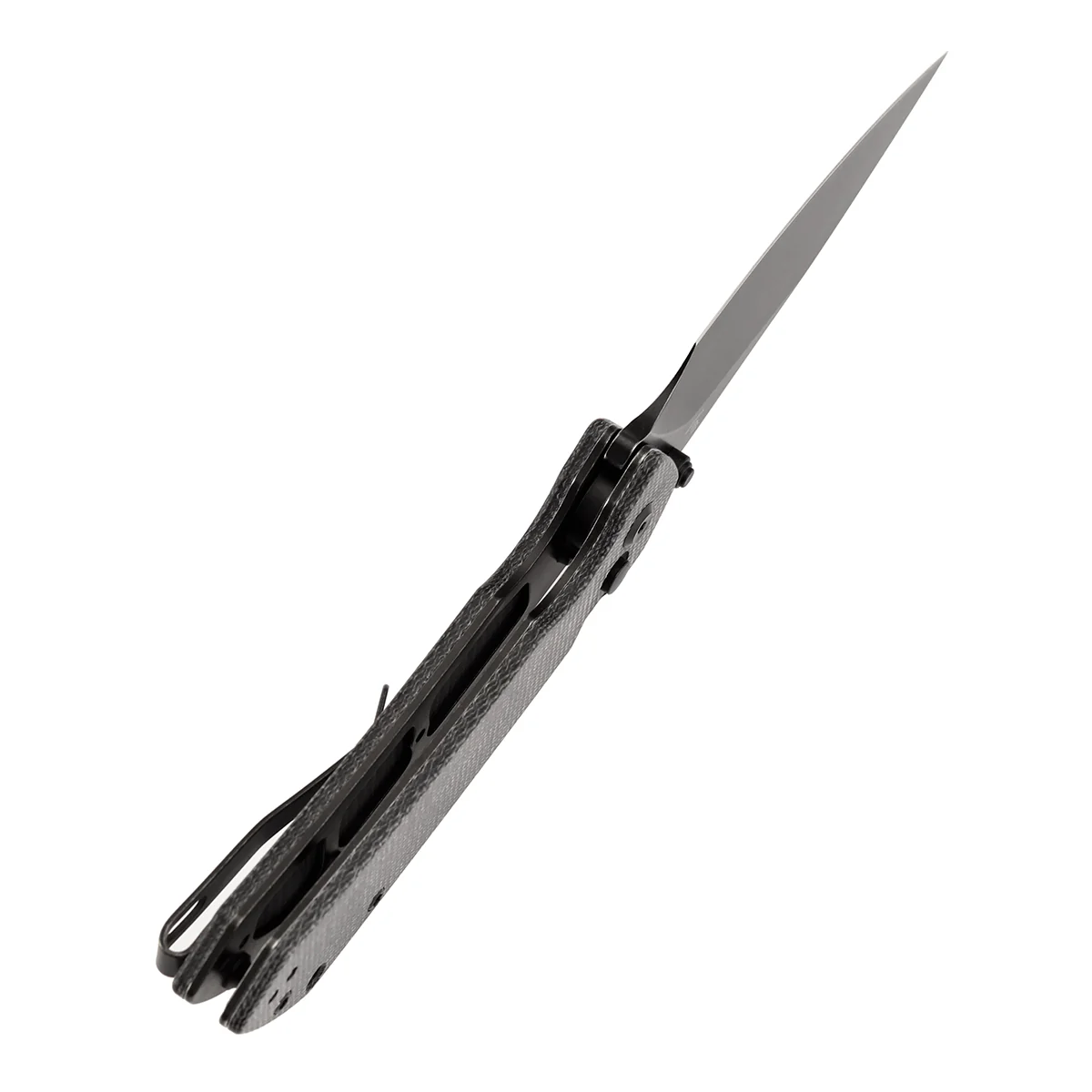 Tenable Fenrir Button Lock Knife | Black Micarta Handle | 3.45" blackwashed 14C28N | Sparrow Knife Design | T1034F6 - Image 4