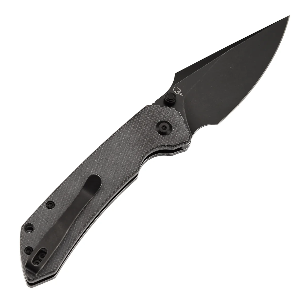 Tenable Fenrir Button Lock Knife | Black Micarta Handle | 3.45" blackwashed 14C28N | Sparrow Knife Design | T1034F6 - Image 8