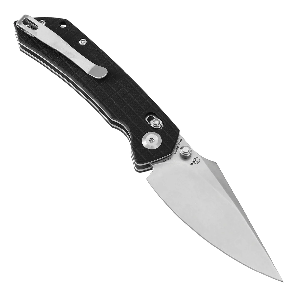 Tenable Fenrir Cross Bar Lock Folding Knife| Black G10 with Frag Pattern| 3.48“ Stonewashed Nitro-V Blade | Sparrow Knife Design | T1034V7 - Image 3