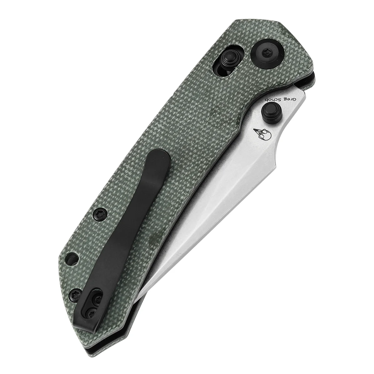 Tenable Fenrir Cross Bar Lock Folding Knife| Green Micarta | 3.48" Stonewashed Nitro-V Blade | Sparrow Knife Design | T1034V1 - Image 7