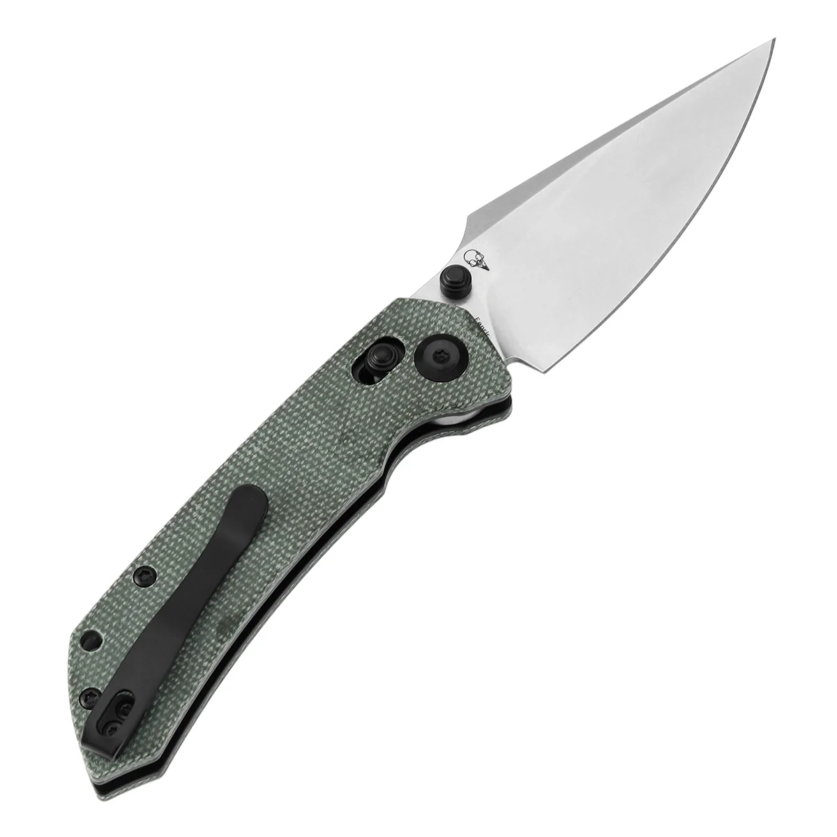 Tenable Fenrir Cross Bar Lock Folding Knife| Green Micarta | 3.48" Stonewashed Nitro-V Blade | Sparrow Knife Design | T1034V1 - Image 8