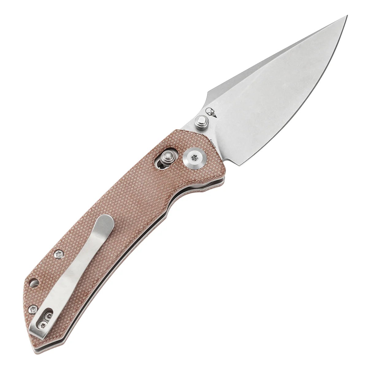 Tenable Fenrir Cross Bar Lock Folding Knife| Brown Micarta | 3.48" Stonewashed Nito-V Blade | Sparrow Knife Design T1034V2 - Image 8