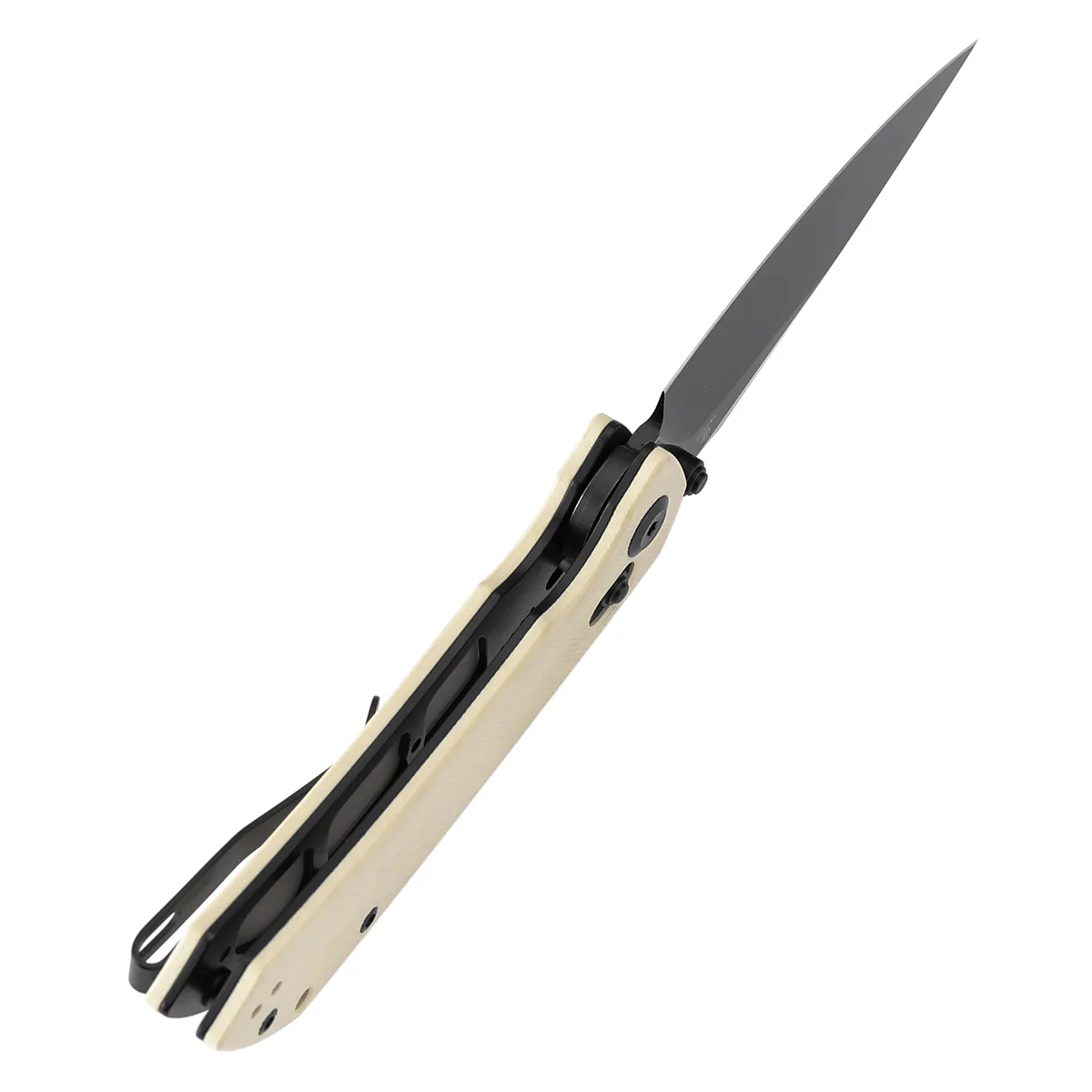 Tenable Fenrir Cross Bar Lock Folding Knife| Ivory White G10 | 3.48" Blackwashed Nitro-V Blade | Sparrow Knife Design | T1034V11 - Image 4