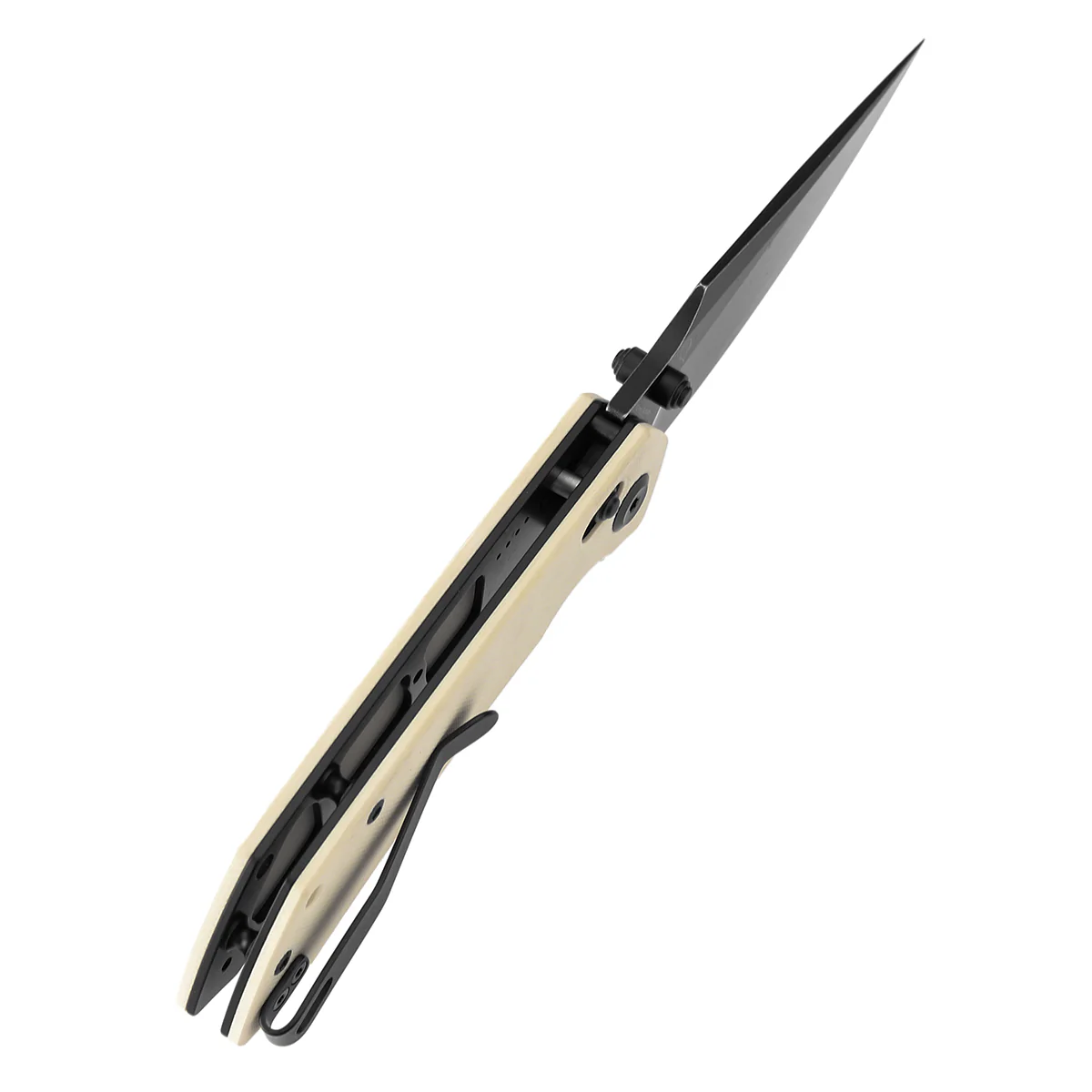 Tenable Fenrir Cross Bar Lock Folding Knife| Ivory White G10 | 3.48" Blackwashed Nitro-V Blade | Sparrow Knife Design | T1034V11 - Image 5