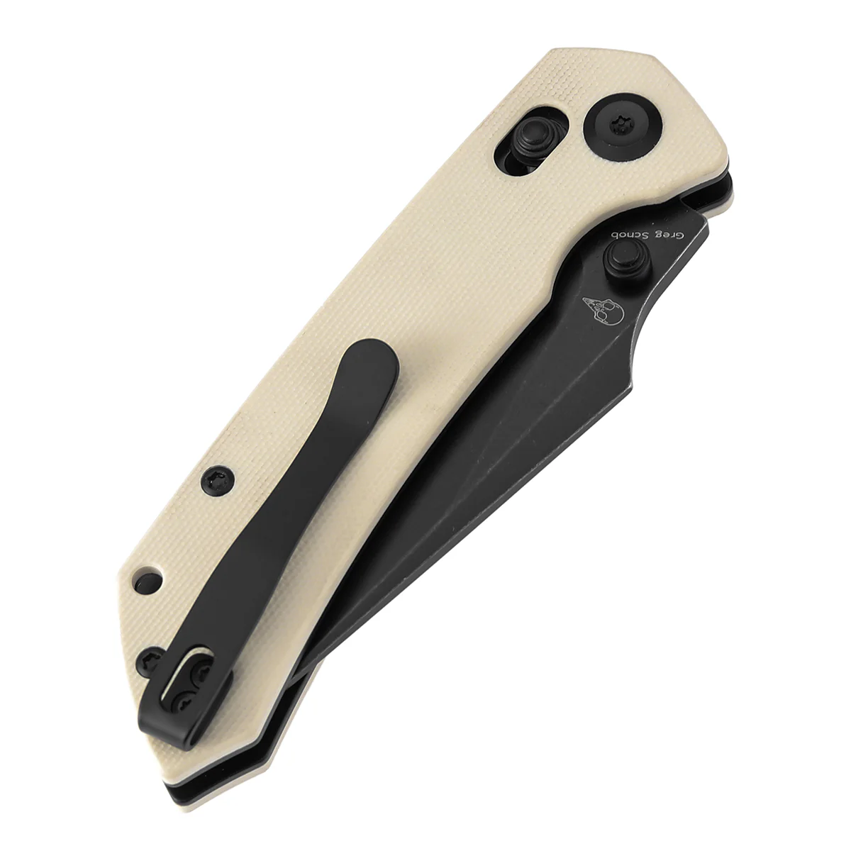 Tenable Fenrir Cross Bar Lock Folding Knife| Ivory White G10 | 3.48" Blackwashed Nitro-V Blade | Sparrow Knife Design | T1034V11 - Image 7