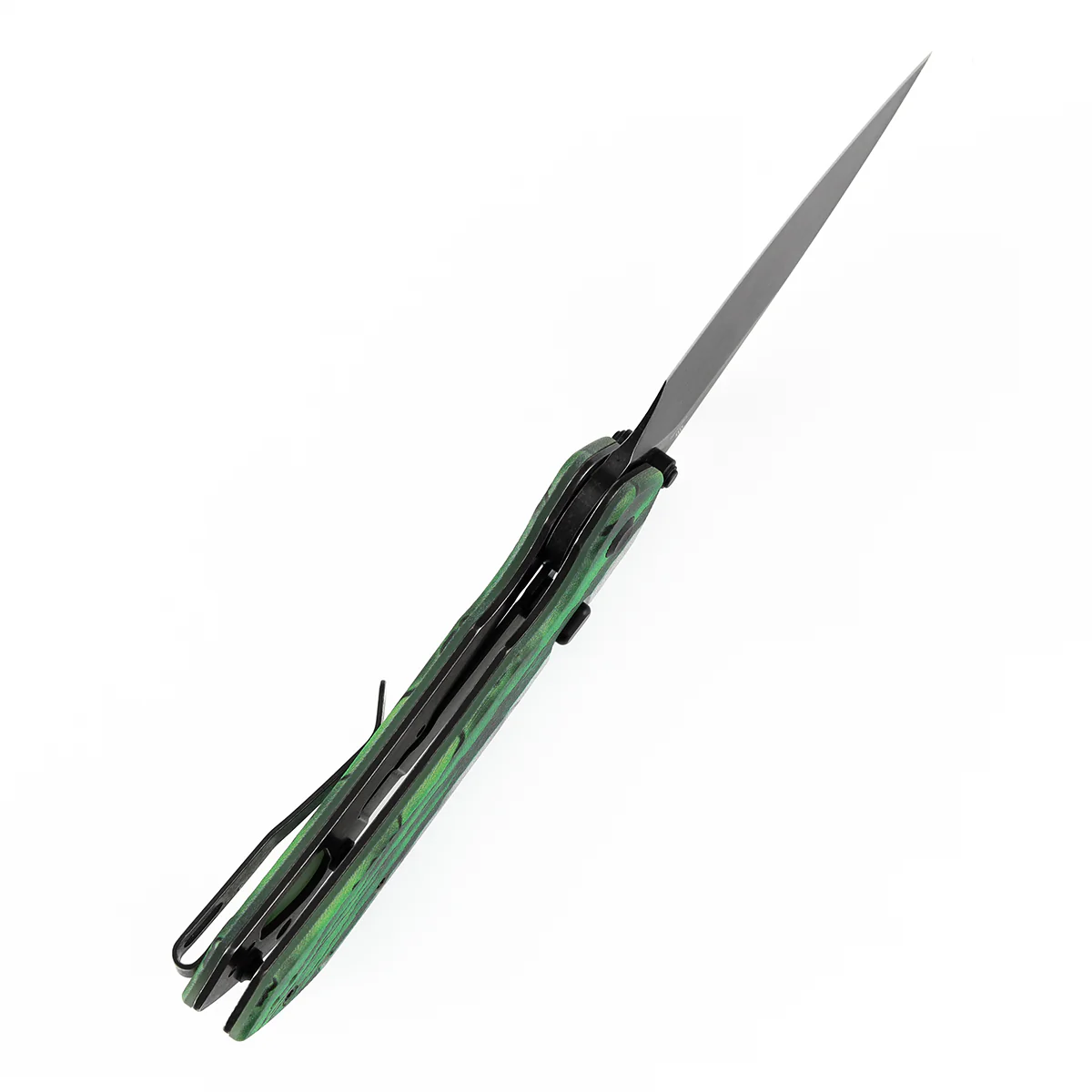 Tenable Fenrir Top Liner Lock Folding Knife| 3.4“ Blackwash D2 Blade | Jade G10 with Green Misty Mountain Inspired Pattern Handle | Sparrow Knife Design | B1034H12 - Image 4