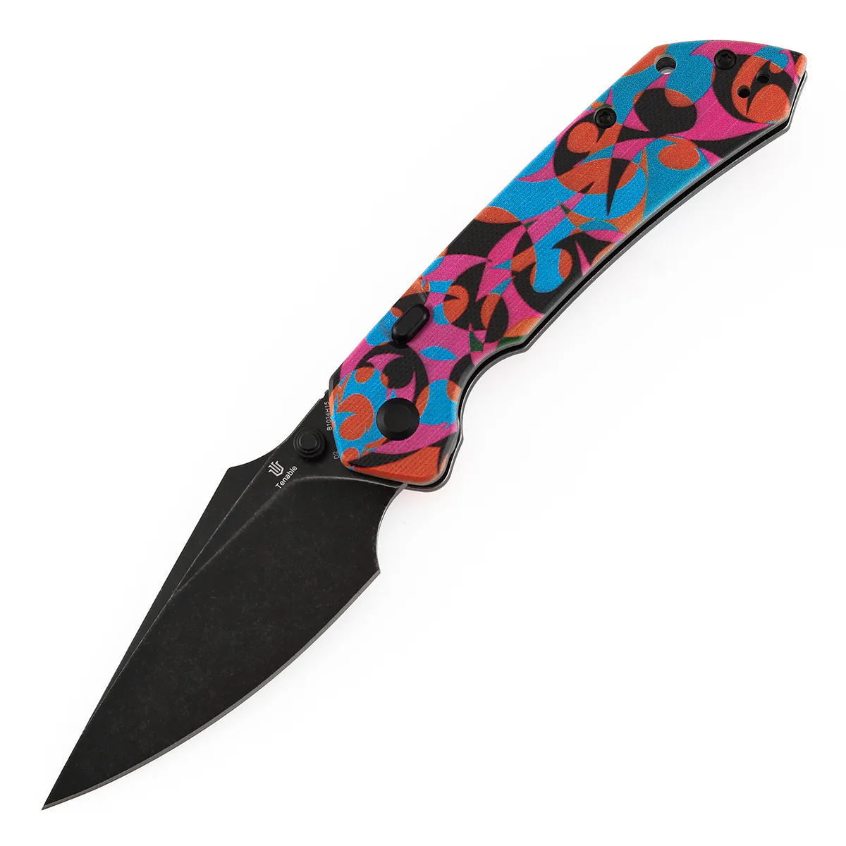 Tenable Fenrir Top Liner Lock Folding Knife| 3.4“ Blackwash D2 Blade | Jade G10 with Multicolor Camouflage Pattern Handle | Sparrow Knife Design | B1034H15 - Image 2