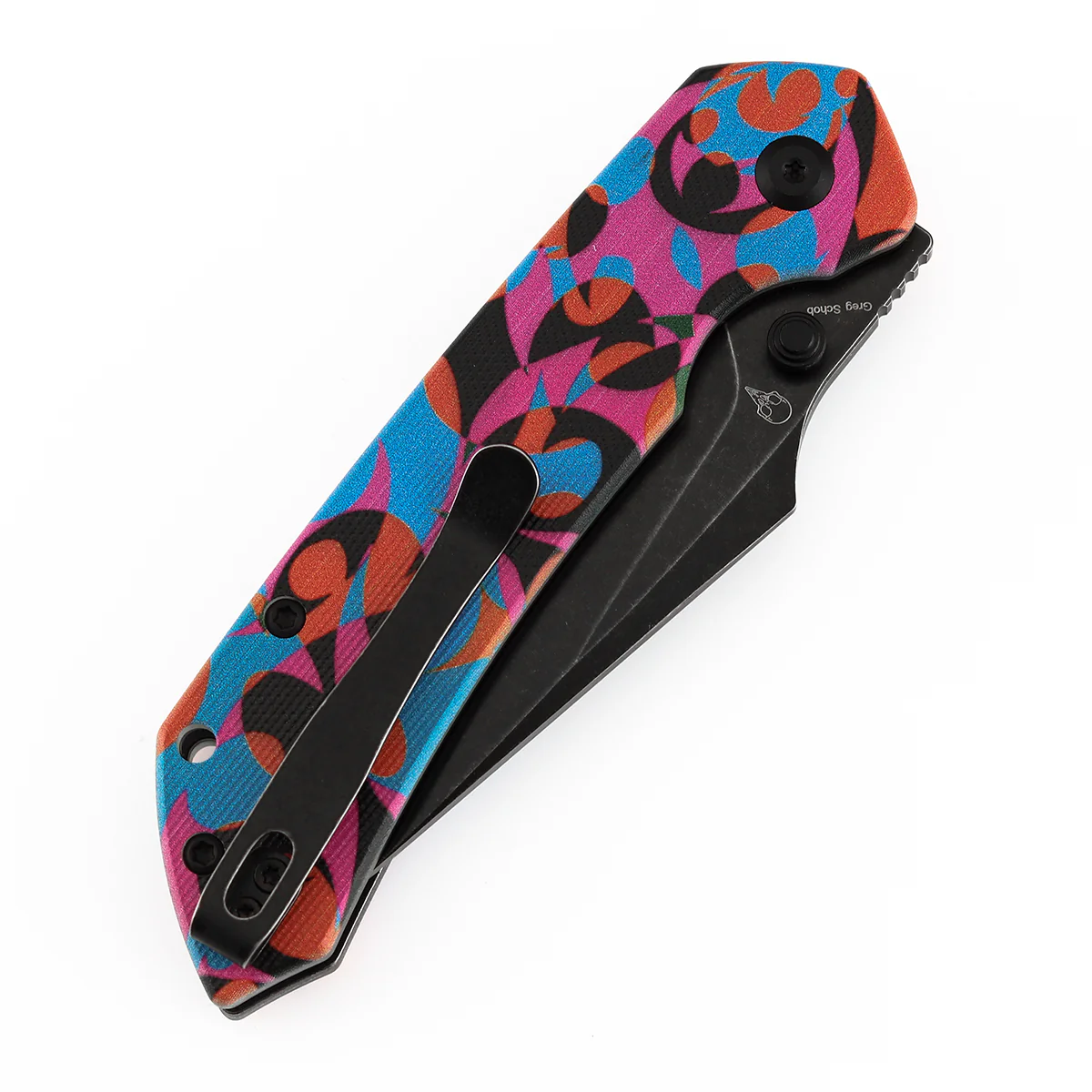 Tenable Fenrir Top Liner Lock Folding Knife| 3.4“ Blackwash D2 Blade | Jade G10 with Multicolor Camouflage Pattern Handle | Sparrow Knife Design | B1034H15 - Image 7