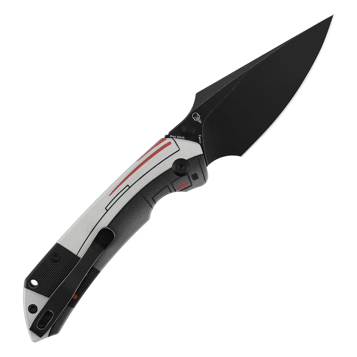 WMK Exclusive | Tenable Fenrir Top Liner Lock Folding Knife| 3.4" Blackwash D2 Blade | Jade G10 with Nostalgic Gaming Console Theme Handle | Sparrow Knife Design | B1034H14 - Image 8