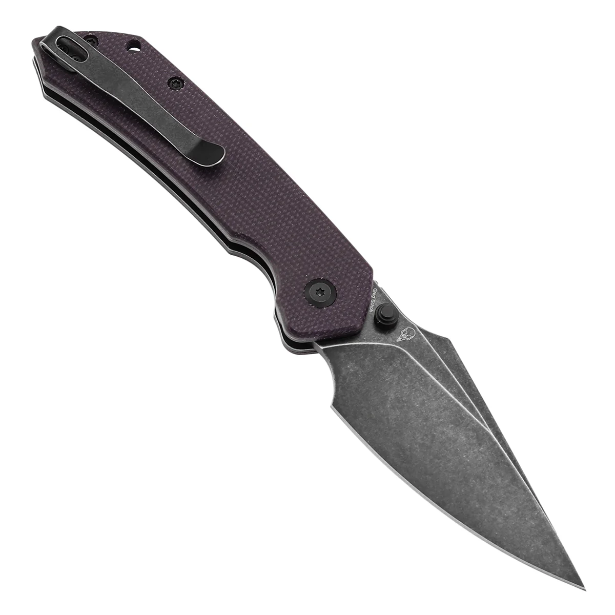 Tenable Fenrir Top Liner Lock Folding Knife| Purple Micarta | 3.48“ Blackwashed Nitro-V Blade | Sparrow Knife Design | B1034H1 - Image 3