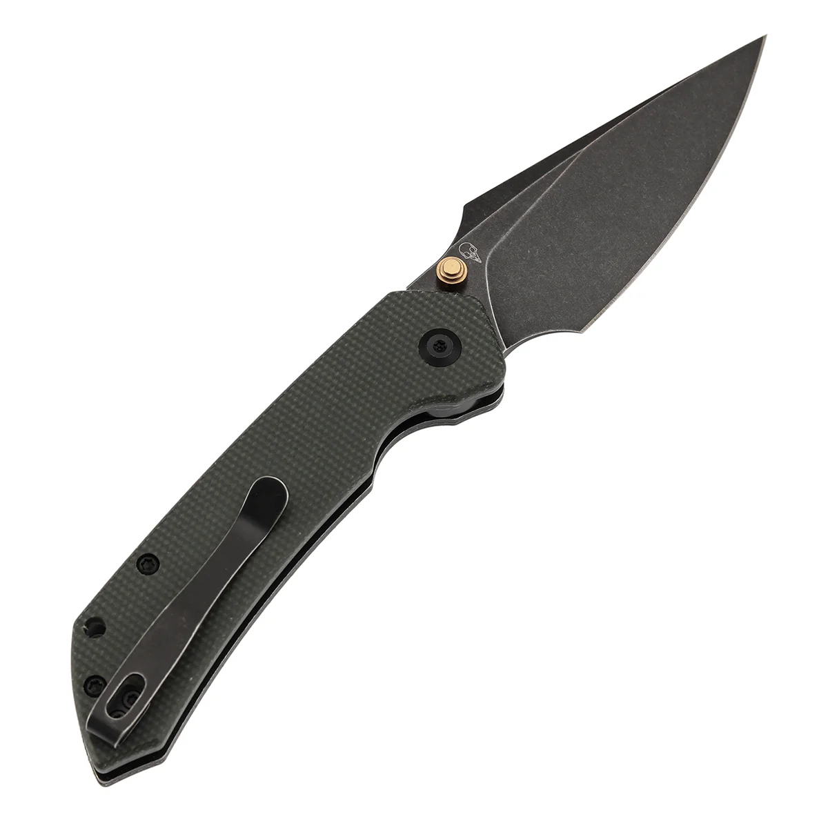 Tenable Fenrir Top Liner Lock Folding Knife| Green Micarta Handle | 3.48“ Blackwashed Nitro-V Blade | Sparrow Knife Design | B1034H4 - Image 8