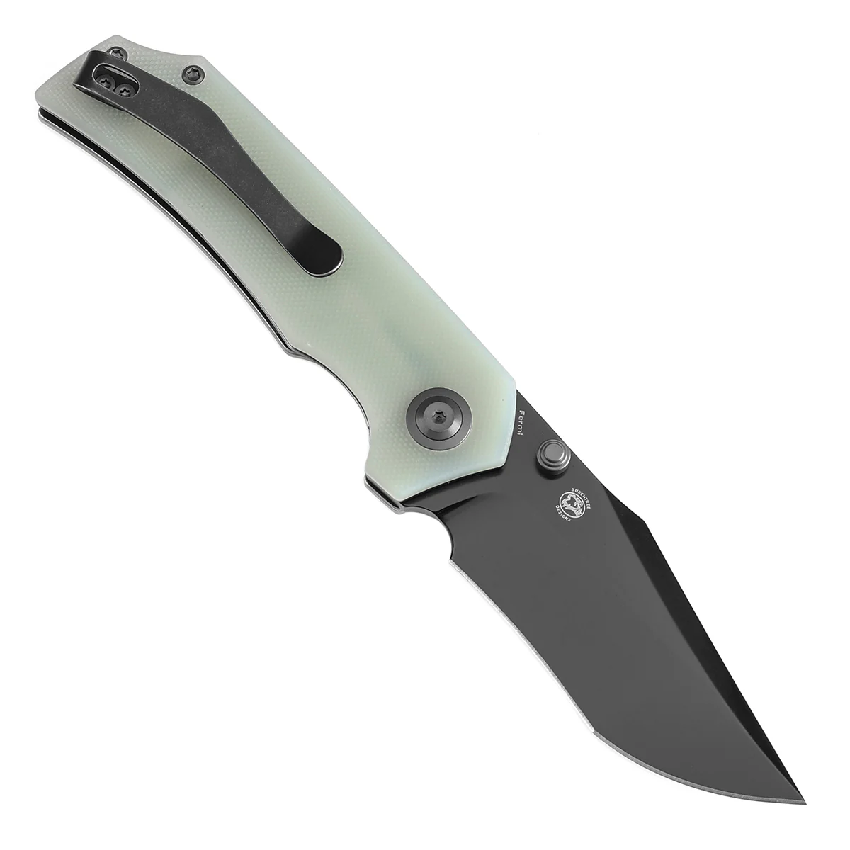 Tenable Fermi Folding Knife Jade  G10 Handle (3.11'' Black TiCn Coated 14C28N Blade) Burchtree Designs-T1122A2 - Image 3