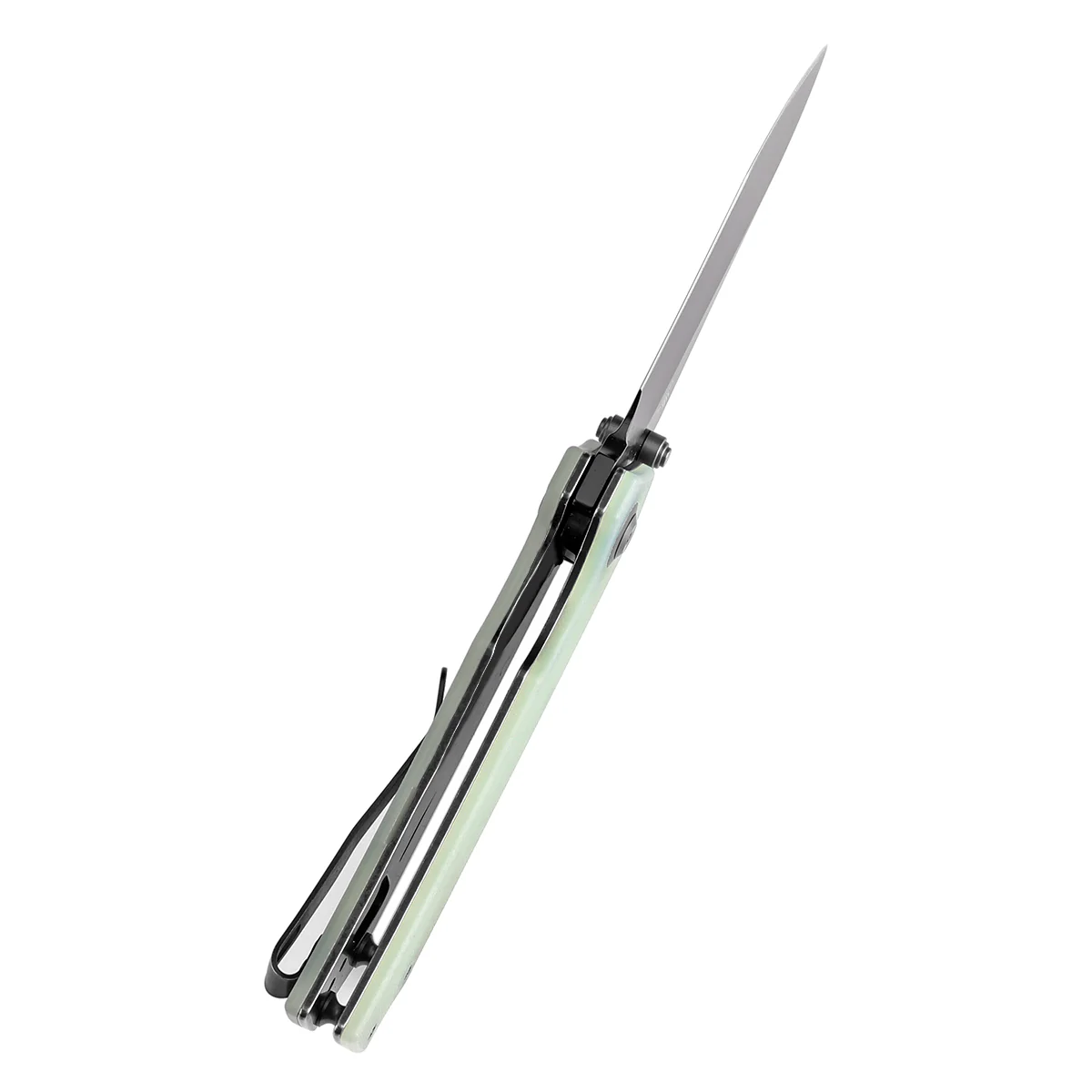 Tenable Fermi Folding Knife Jade  G10 Handle (3.11'' Black TiCn Coated 14C28N Blade) Burchtree Designs-T1122A2 - Image 4